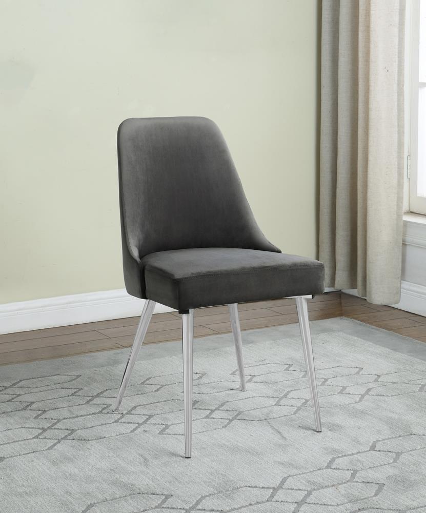 Cabianca Gray Curved Back Side Chairs, Set of 2 - 191442 - Luna Furniture - Dallas Store