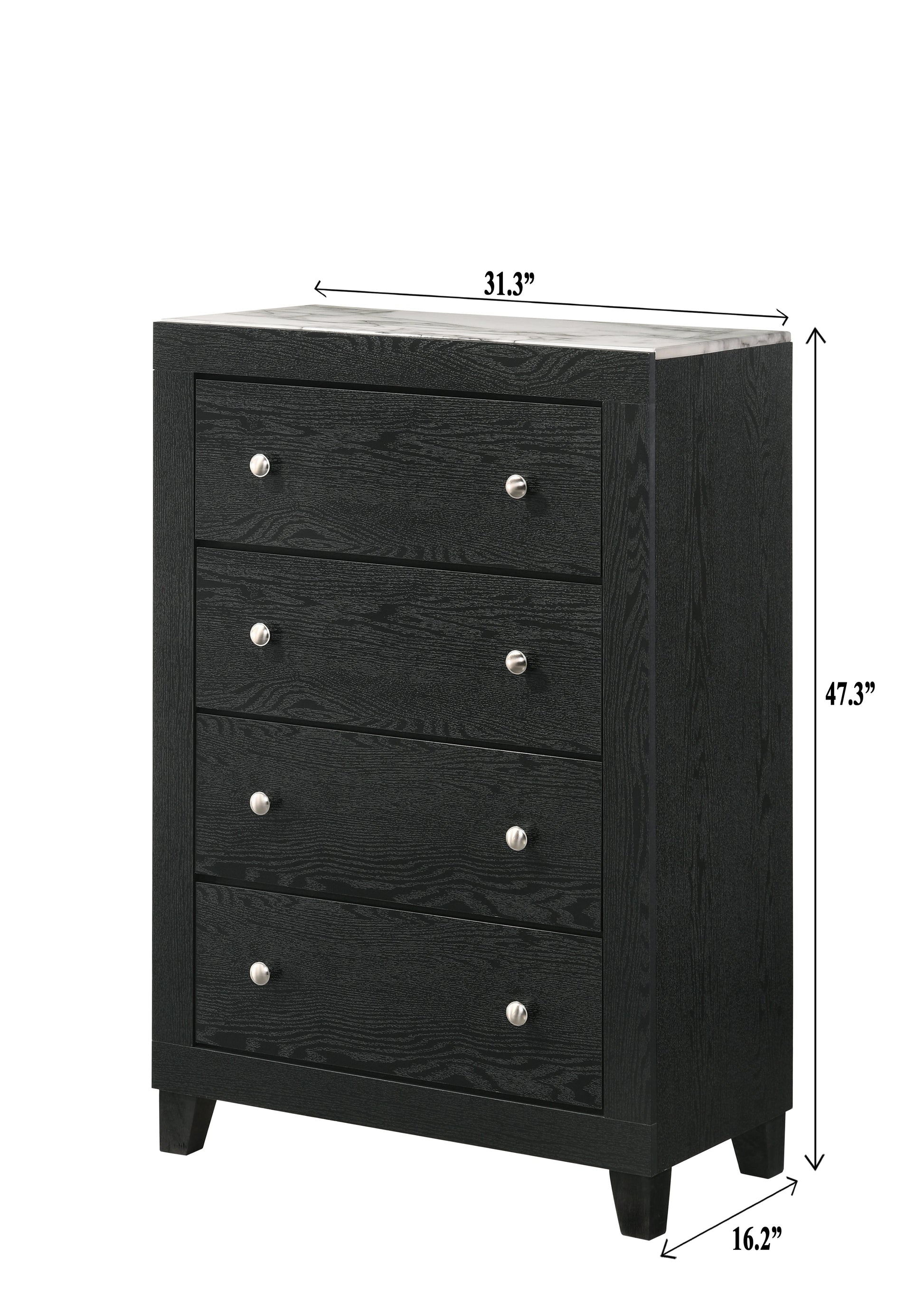 Cadence Black Chest - B4510-4 - Luna Furniture - Dallas Store