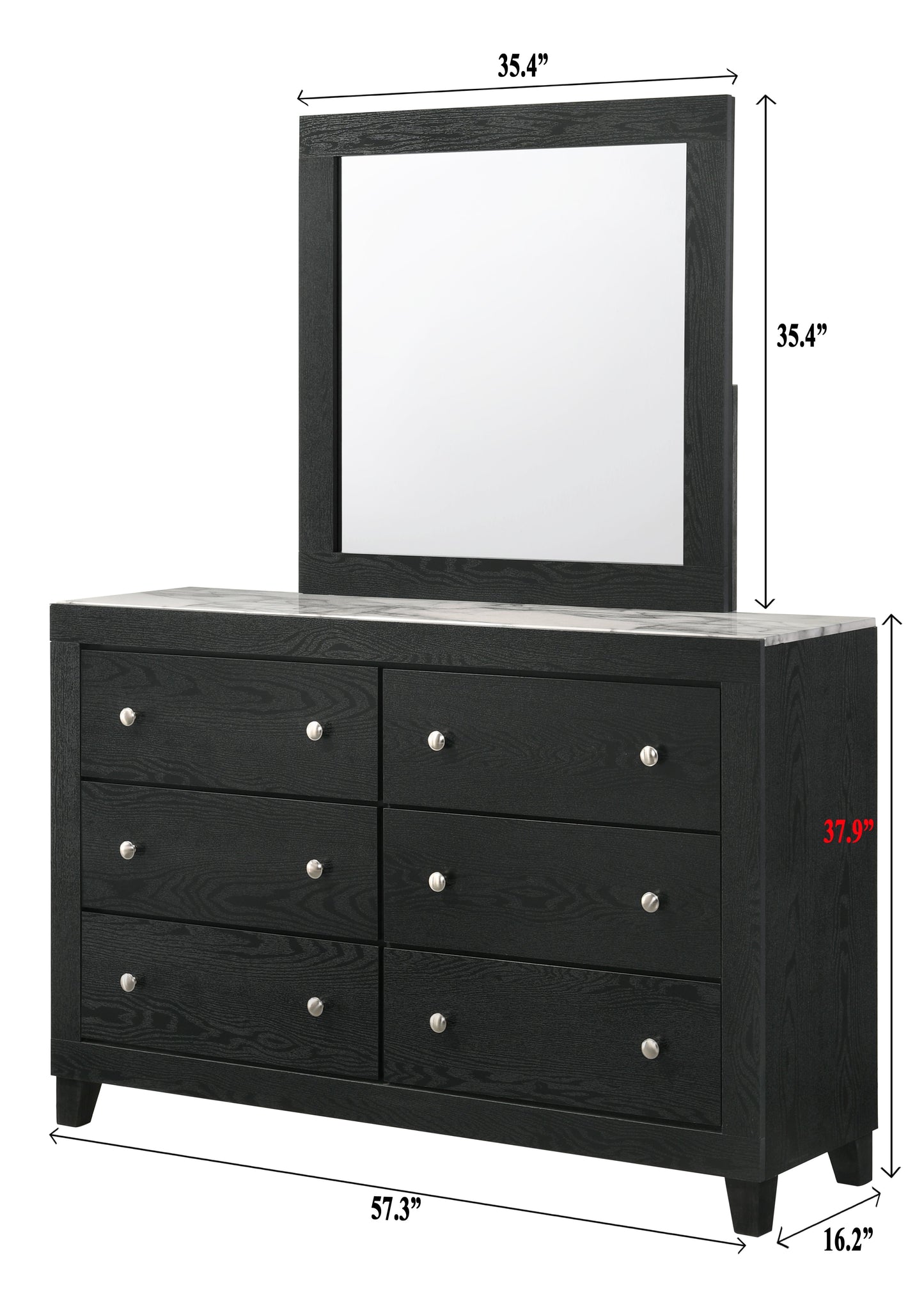 Cadence Black Dresser - B4510-1 - Luna Furniture - Dallas Store