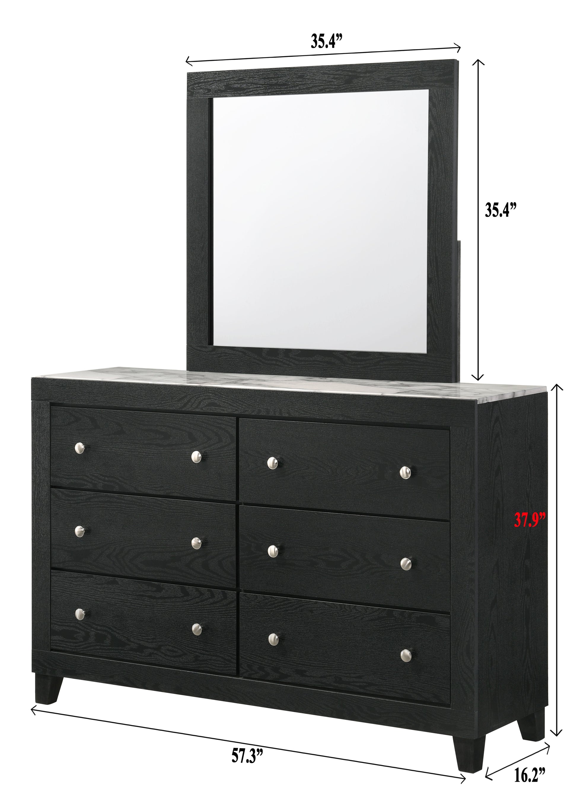 Cadence Black Dresser - B4510-1 - Luna Furniture - Dallas Store
