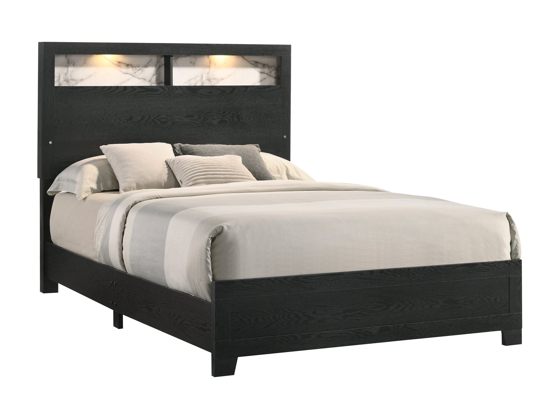 Cadence Black King LED Panel Bed - B4510-K-BED - Luna Furniture - Dallas Store