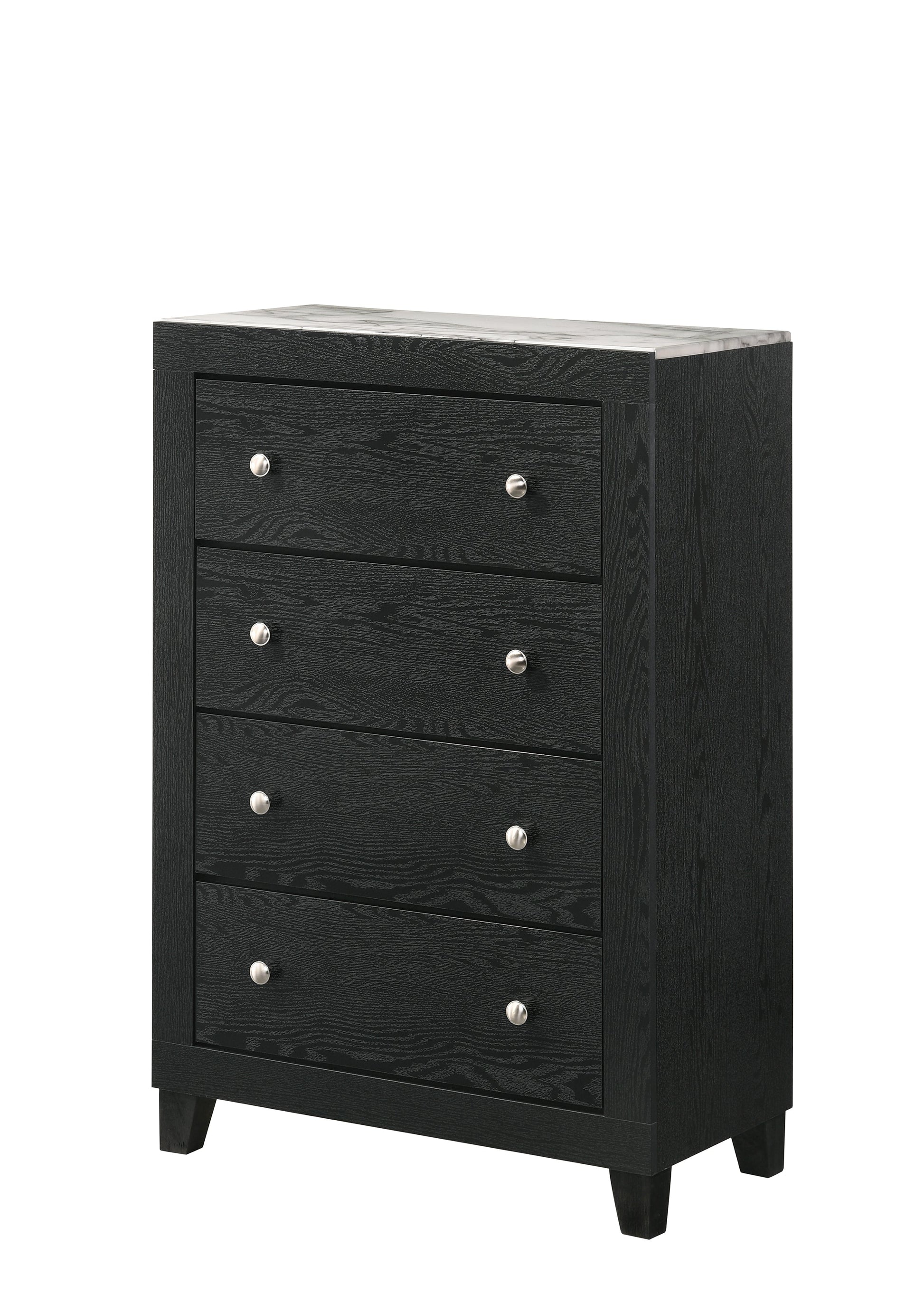 Cadence Black LED Panel Bedroom Set - SET | B4510-Q-BED | B4510-2 | B4510-4 - Luna Furniture - Dallas Store
