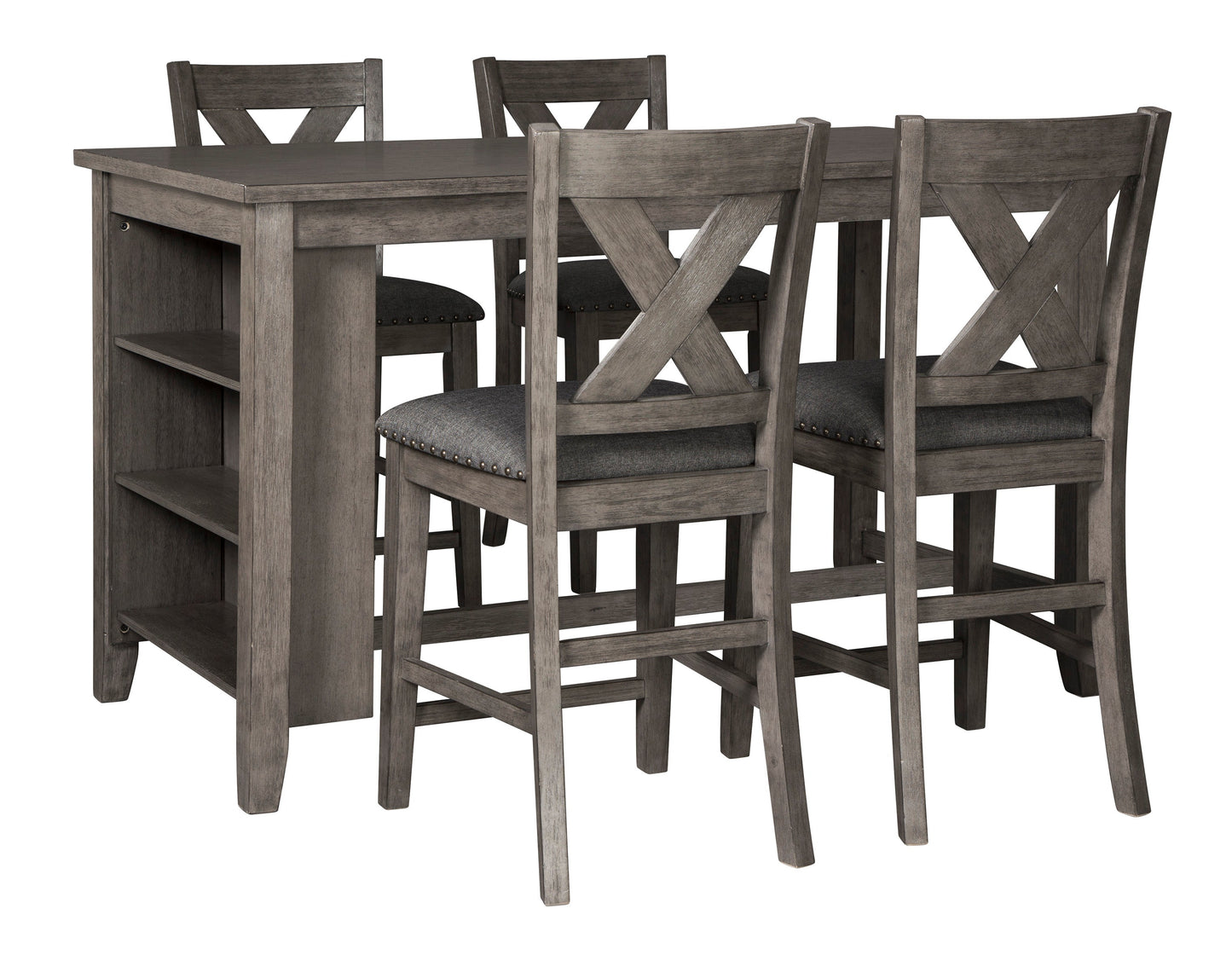 Caitbrook Gray 5-Piece Counter Height Set - SET | D388-13 | D388-124(2) - Luna Furniture - Dallas Store