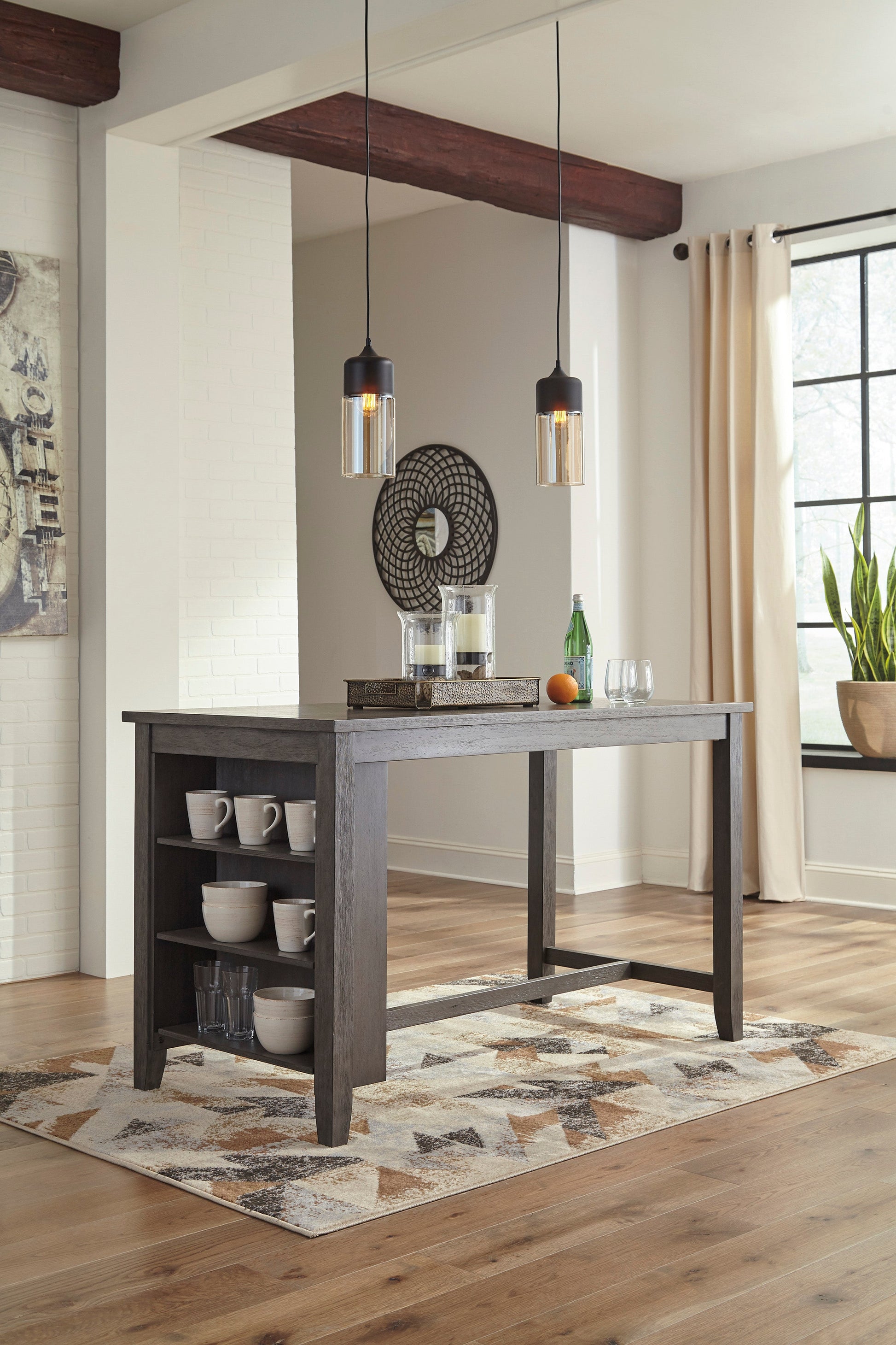 Caitbrook Gray 5-Piece Counter Height Set - SET | D388-13 | D388-124(2) - Luna Furniture - Dallas Store