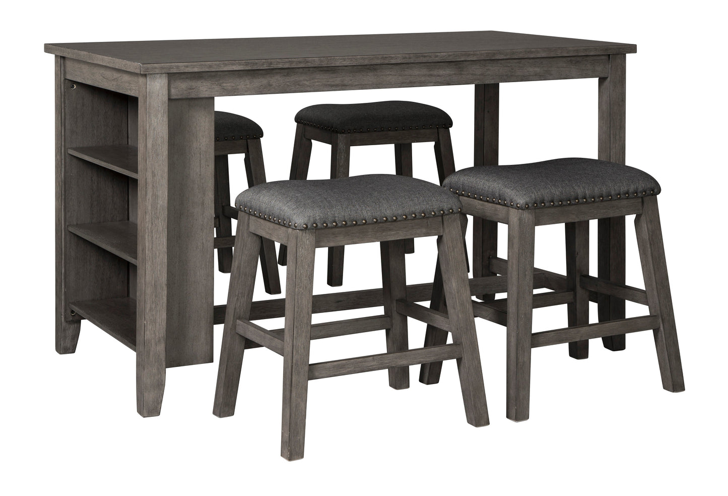 Caitbrook Gray 5-Piece Counter Height Set w/ Stools - SET | D388-13 | D388-024(2) - Luna Furniture - Dallas Store