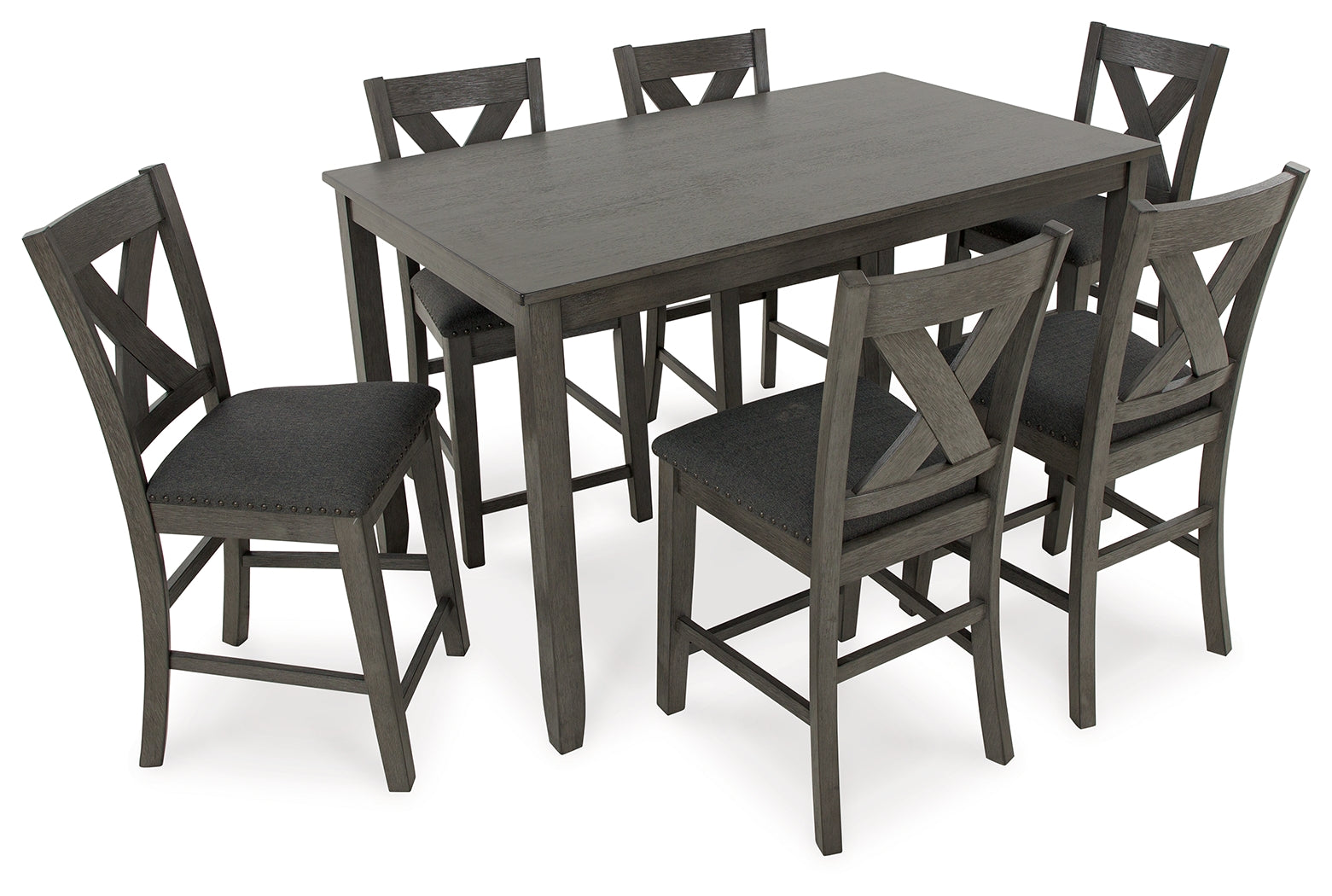 Caitbrook Gray 7-Piece Counter Height Set - D388-423 - Luna Furniture - Dallas Store