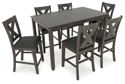 Caitbrook Gray 7-Piece Counter Height Set - D388-423 - Luna Furniture - Dallas Store