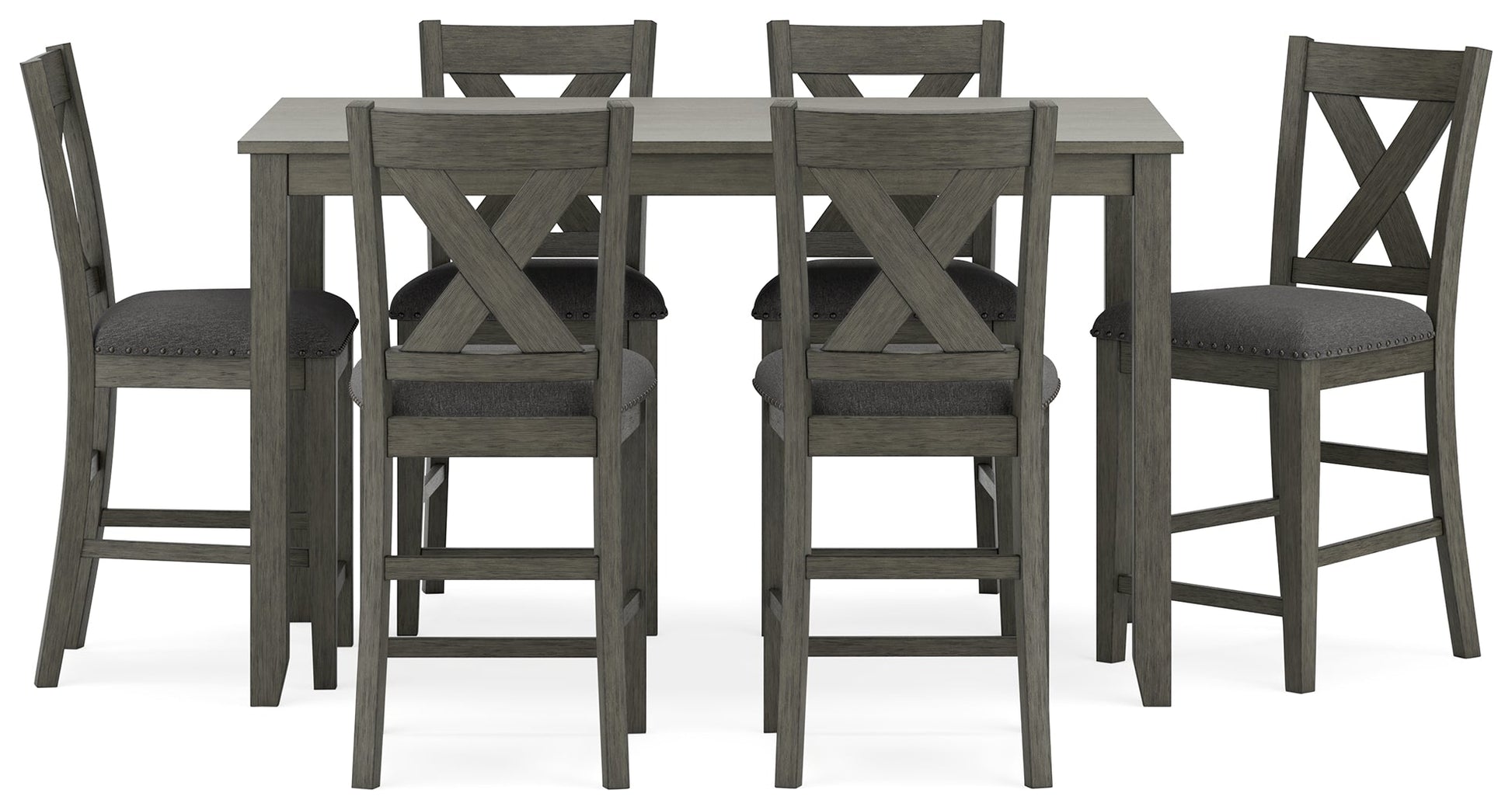 Caitbrook Gray 7-Piece Counter Height Set - D388-423 - Luna Furniture - Dallas Store