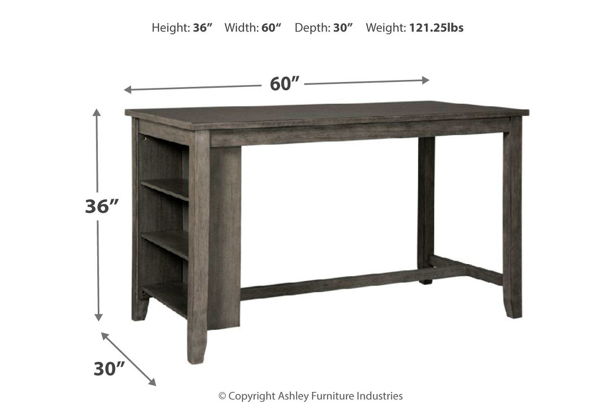 Caitbrook Gray Counter Height Dining Table - D388-13 - Luna Furniture - Dallas Store