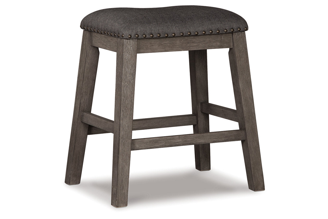 Caitbrook Gray Counter Height Upholstered Barstool, Set of 2 - D388-024 - Luna Furniture - Dallas Store
