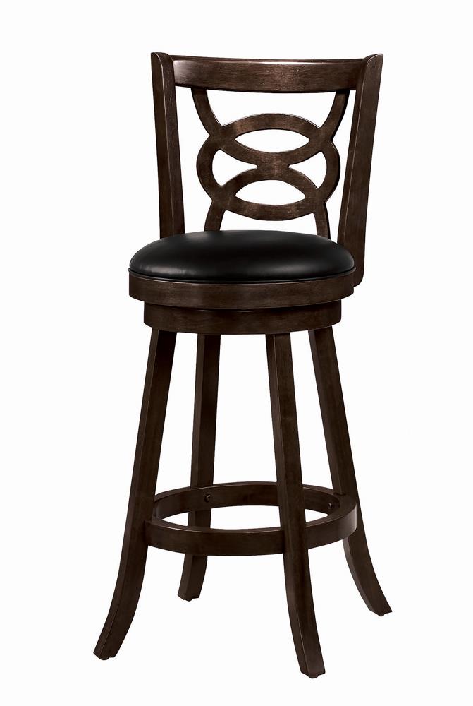 Calecita Cappuccino Swivel Bar Stools with Upholstered Seat, Set of 2 - 101930 - Luna Furniture - Dallas Store