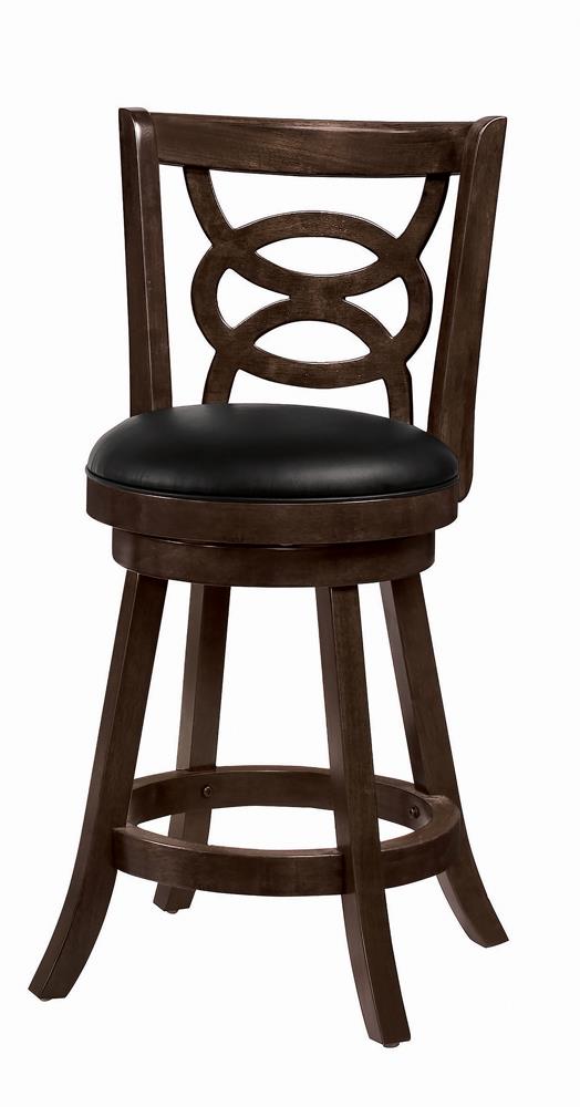 Calecita Cappuccino Swivel Counter Height Stools with Upholstered Seat, Set of 2 - 101929 - Luna Furniture - Dallas Store
