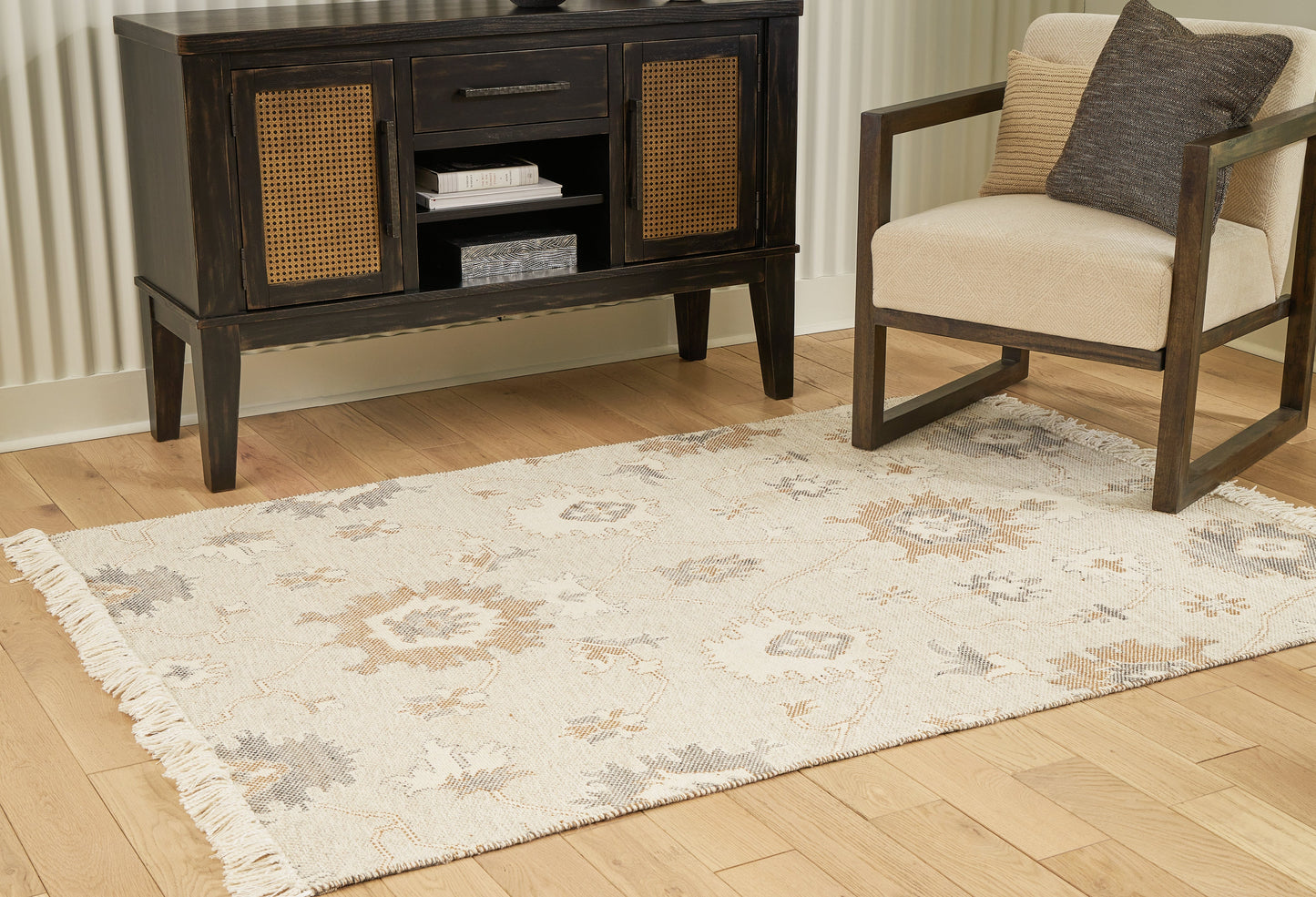 Calkin Linen/Gray/Caramel 5' x 7' Rug - R406392 - Luna Furniture - Dallas Store
