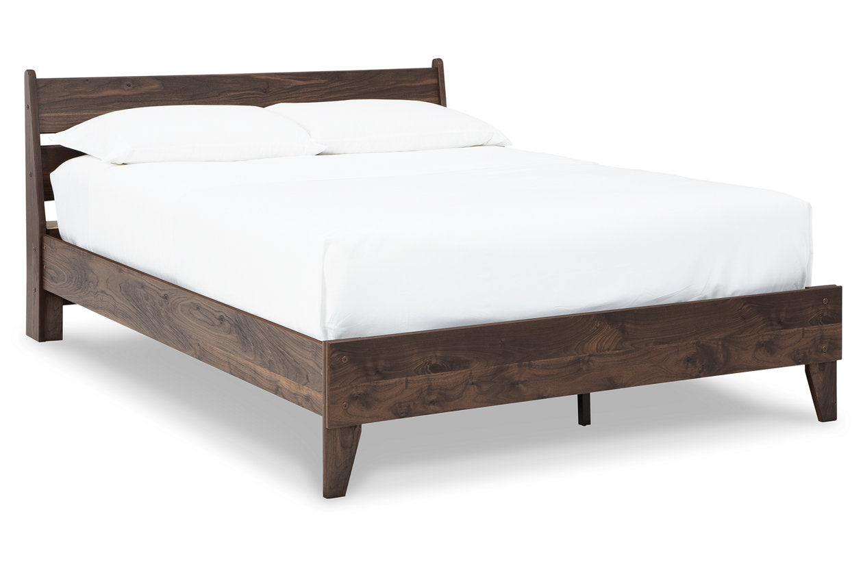 Calverson Mocha Full Panel Platform Bed - SET | EB3660-112 | EB3660-156 - Luna Furniture - Dallas Store