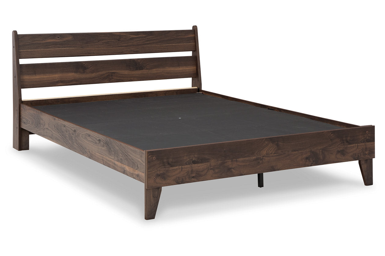 Calverson Mocha Full Panel Platform Bed - SET | EB3660-112 | EB3660-156 - Luna Furniture - Dallas Store