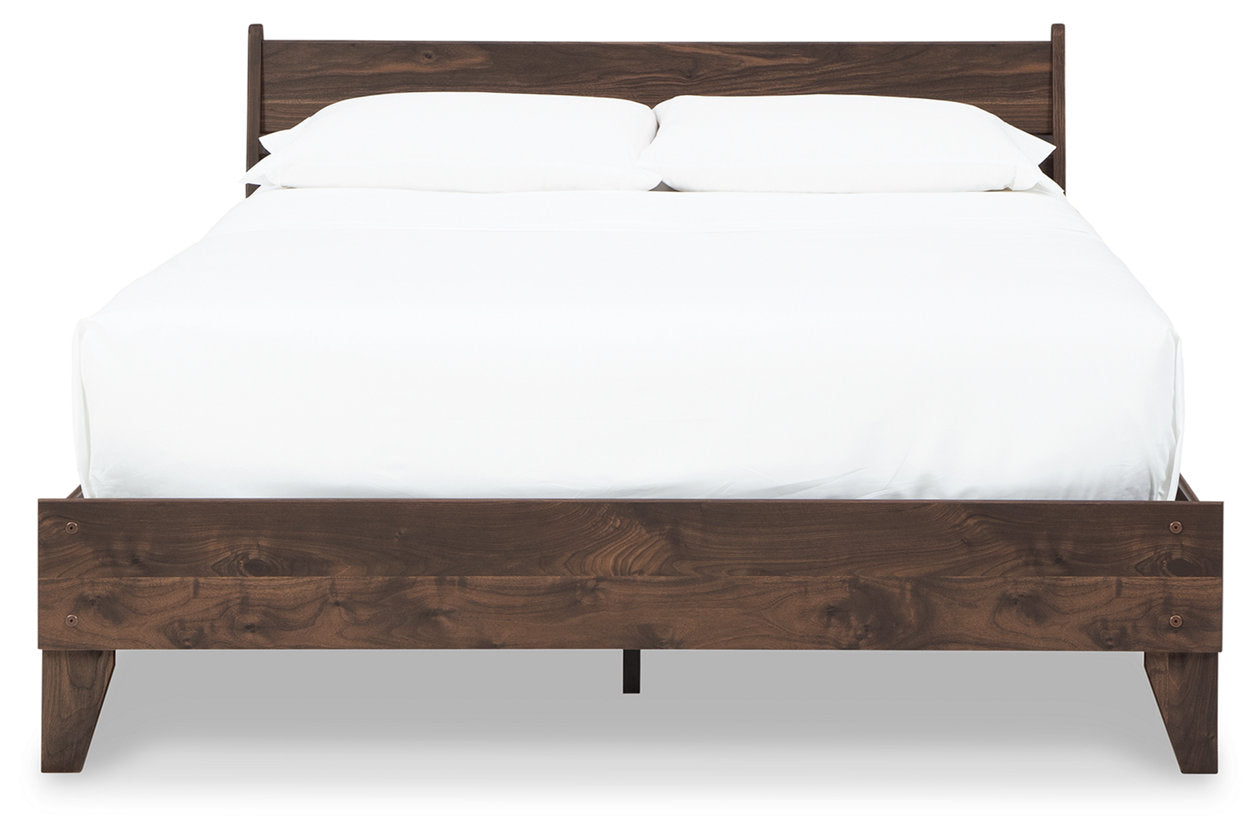 Calverson Mocha Full Panel Platform Bed - SET | EB3660-112 | EB3660-156 - Luna Furniture - Dallas Store