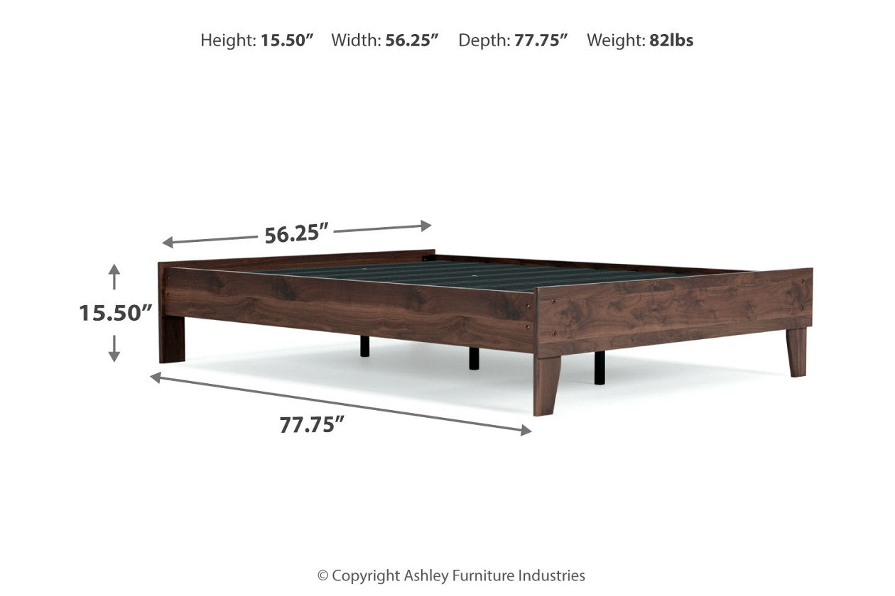 Calverson Mocha Full Platform Bed - EB3660-112 - Luna Furniture - Dallas Store