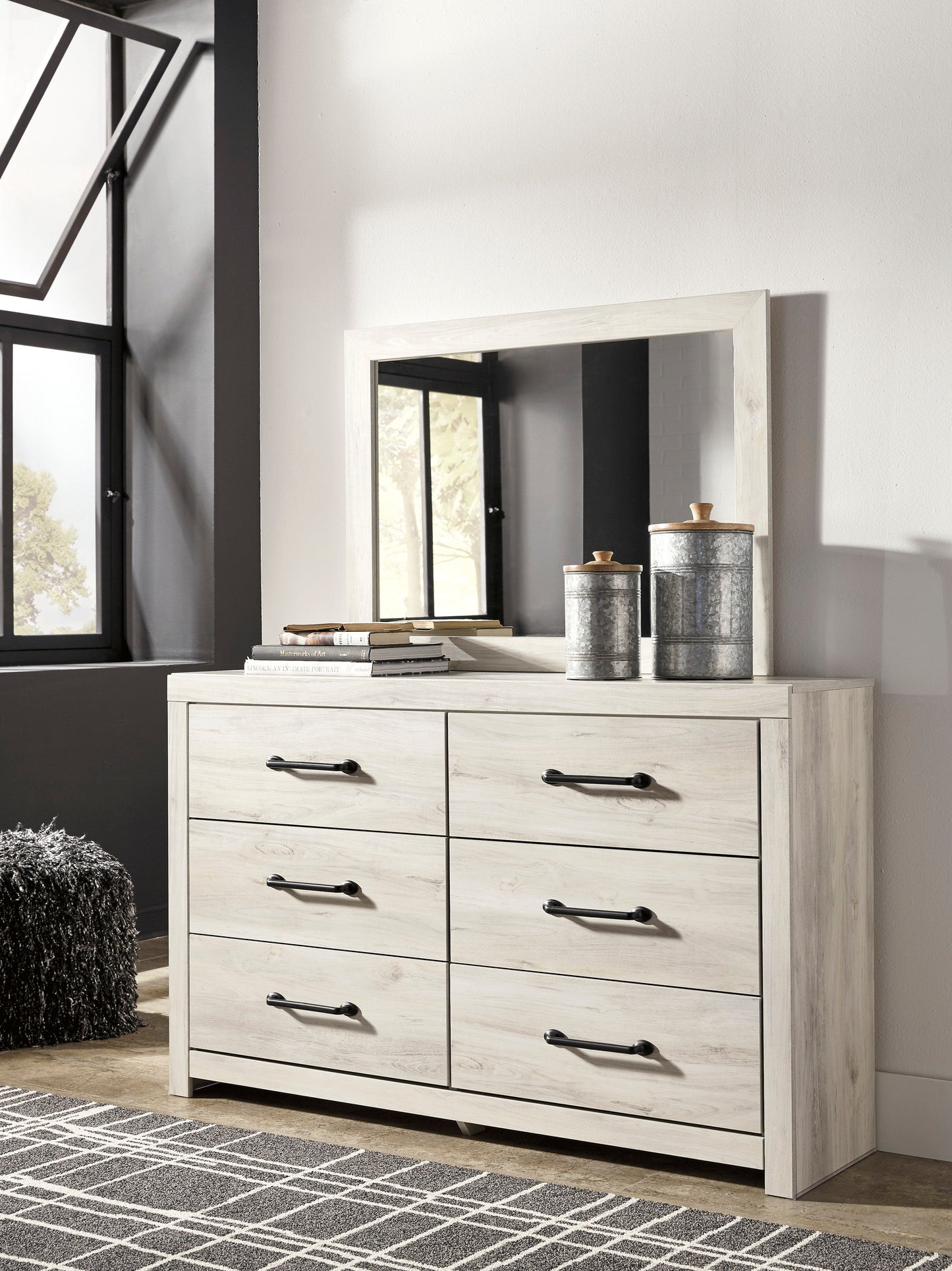Cambeck Whitewash Double Side Storage Platform Bedroom Set - SET | B192-54 | B192-57 | B192-60(2) | B192-92 | B192-46 | B100-13 - Luna Furniture - Dallas Store