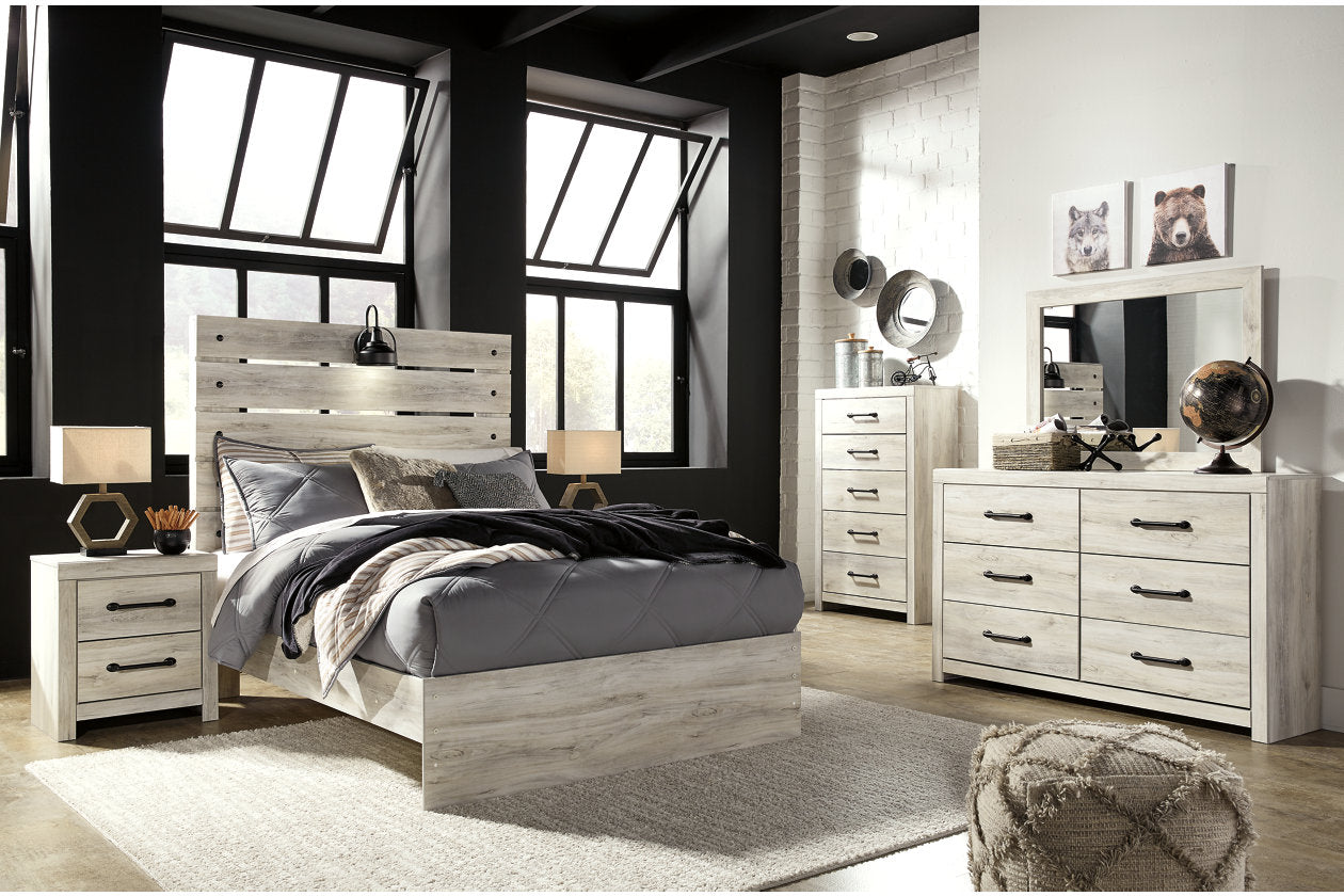 Cambeck Whitewash Full Panel Bed - SET | B192-84 | B192-86 | B192-87 - Luna Furniture - Dallas Store