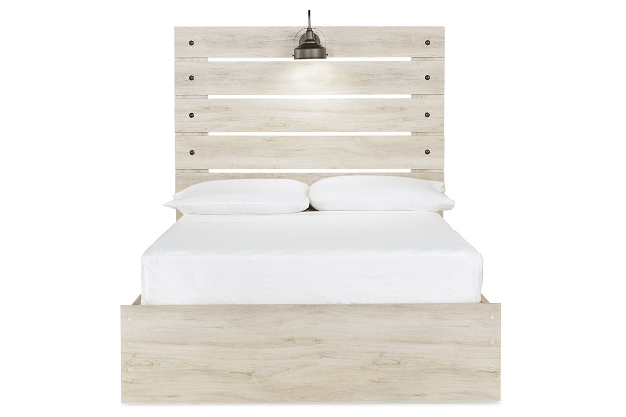 Cambeck Whitewash Full Panel Bed with 2 Storage Drawers - SET | B100-12 | B192-150 | B192-84 | B192-87 - Luna Furniture - Dallas Store