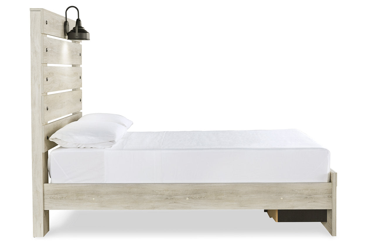 Cambeck Whitewash Full Panel Bed with 2 Storage Drawers - SET | B192-84S | B192-86 | B192-87 - Luna Furniture - Dallas Store