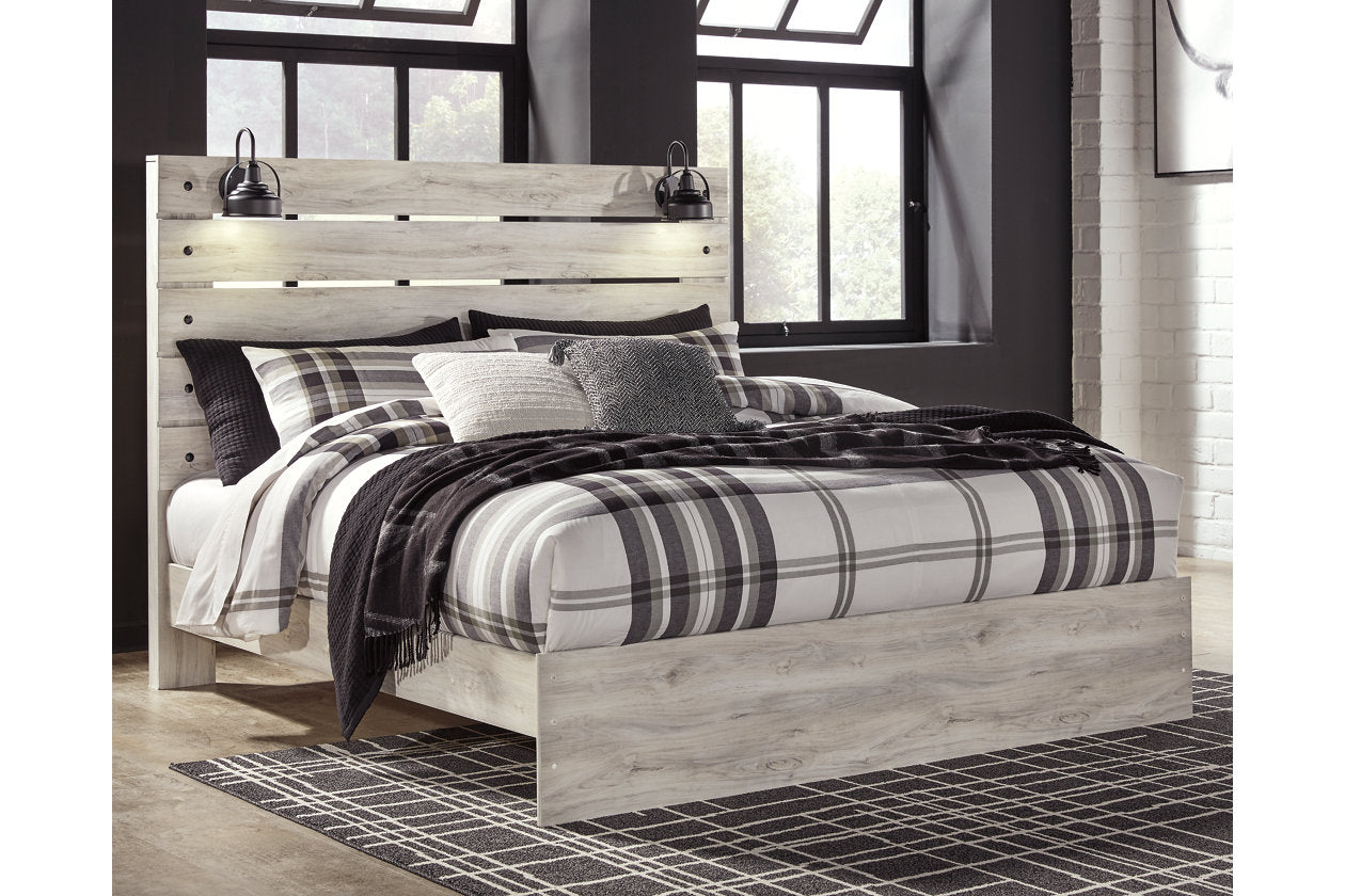 Cambeck Whitewash King Panel Bed - SET | B192-56 | B192-58 | B192-97 - Luna Furniture - Dallas Store