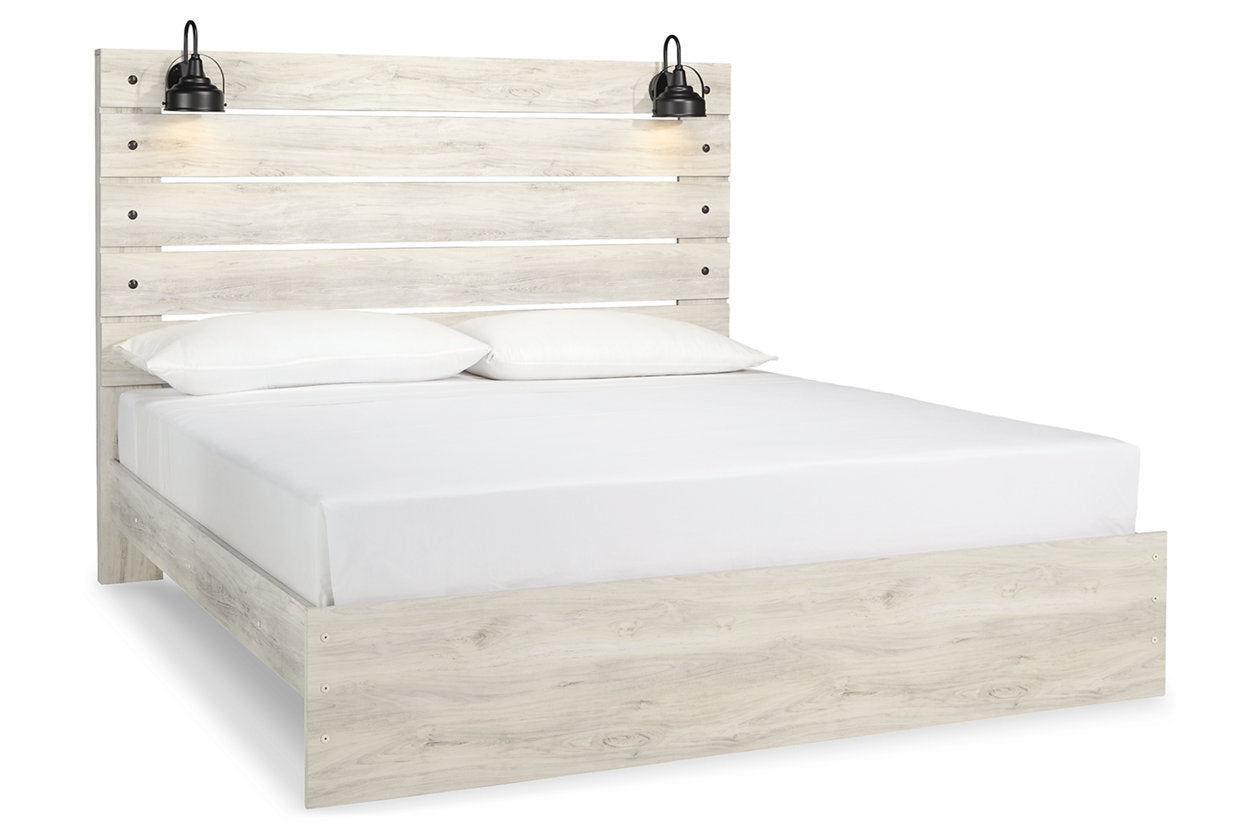 Cambeck Whitewash King Panel Bed - SET | B192-56 | B192-58 | B192-97 - Luna Furniture - Dallas Store