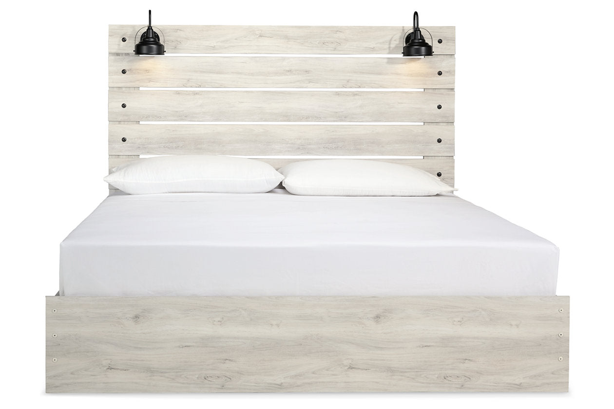 Cambeck Whitewash King Panel Bed - SET | B192-56 | B192-58 | B192-97 - Luna Furniture - Dallas Store