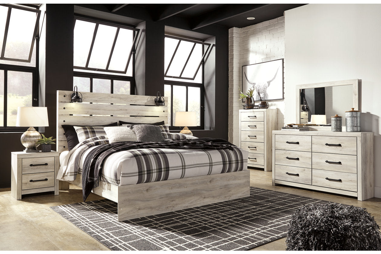 Cambeck Whitewash King Panel Bed - SET | B192-56 | B192-58 | B192-97 - Luna Furniture - Dallas Store