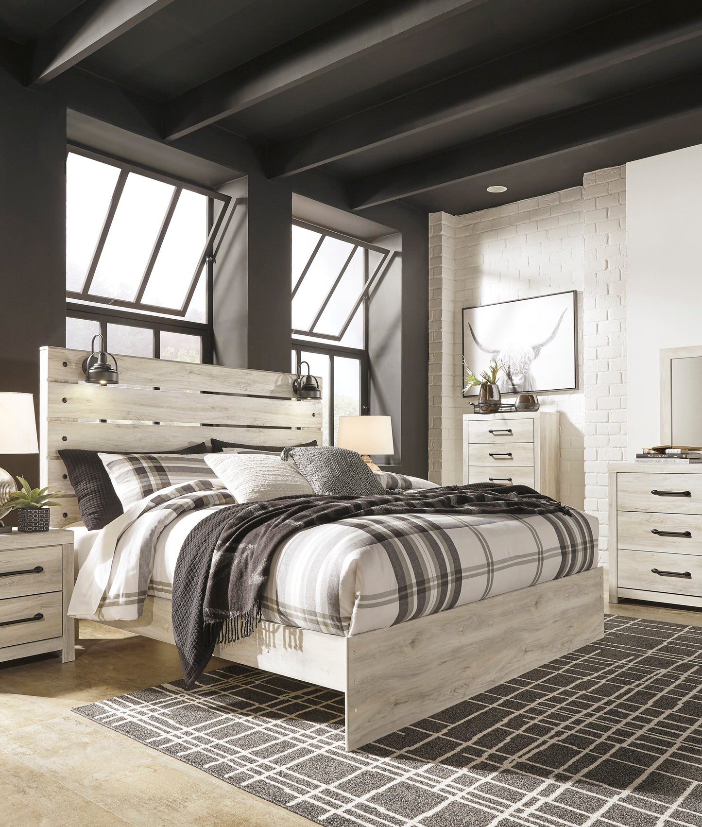 Cambeck Whitewash Panel Bedroom Set - SET | B192-56 | B192-58 | B192-97 | B192-31 | B192-36 | B192-92 | B192-46 - Luna Furniture - Dallas Store