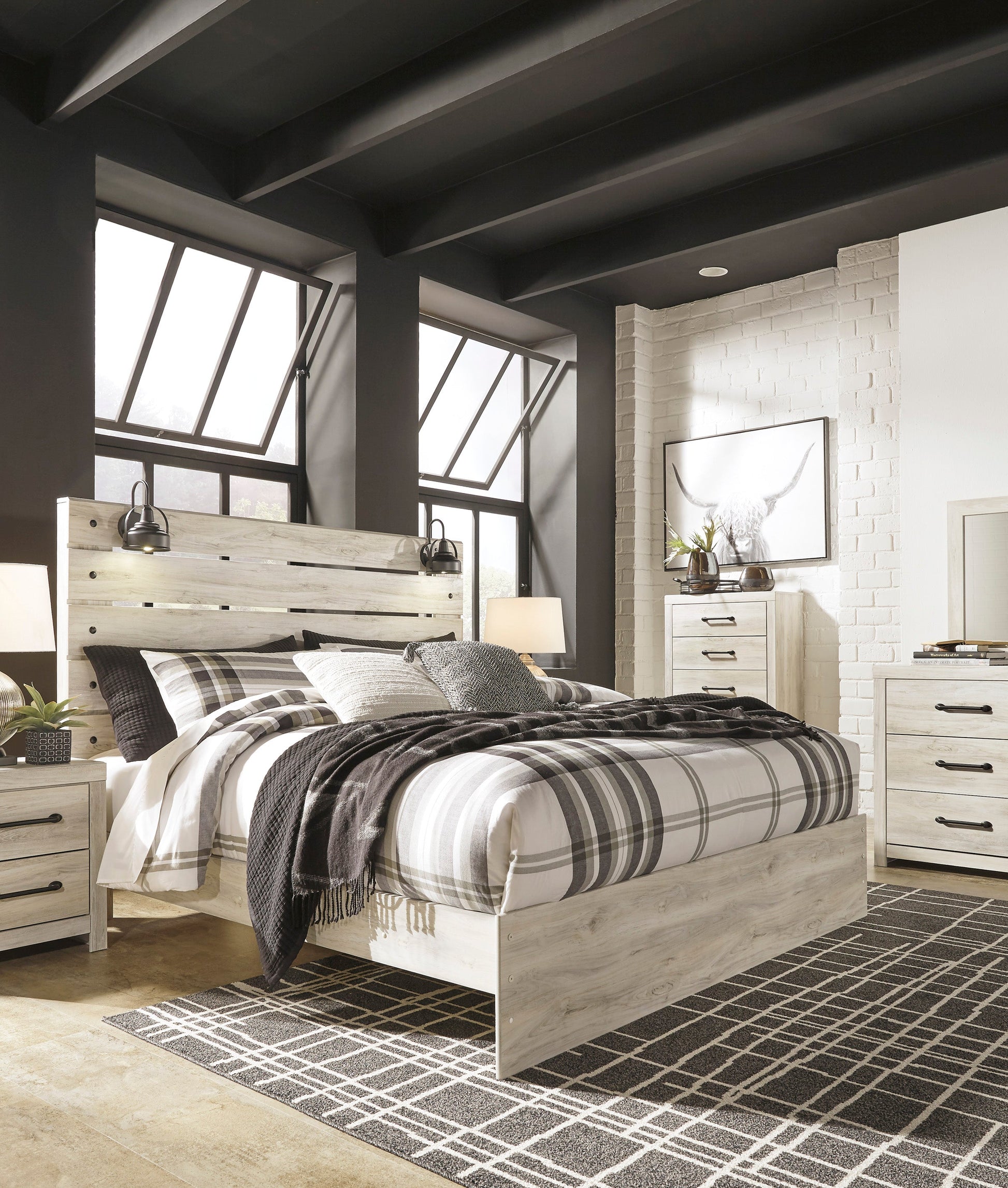 Cambeck Whitewash Panel Bedroom Set - SET | B192-56 | B192-58 | B192-97 | B192-31 | B192-36 | B192-92 | B192-46 - Luna Furniture - Dallas Store