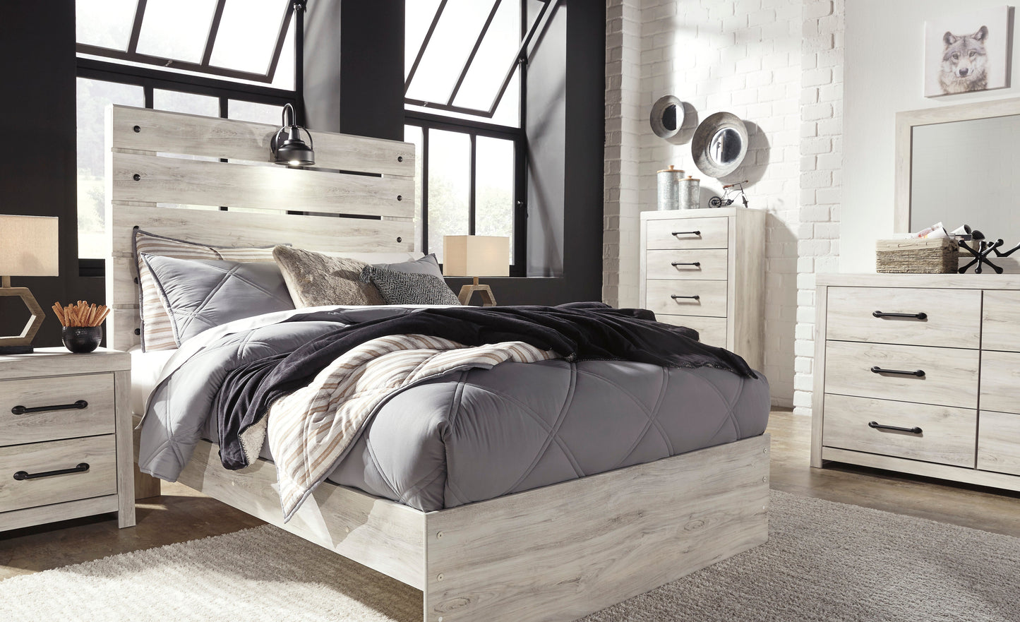 Cambeck Whitewash Panel Youth Bedroom Set - SET | B192-52 | B192-53 | B192-83 | B192-92 | B192-46 - Luna Furniture - Dallas Store
