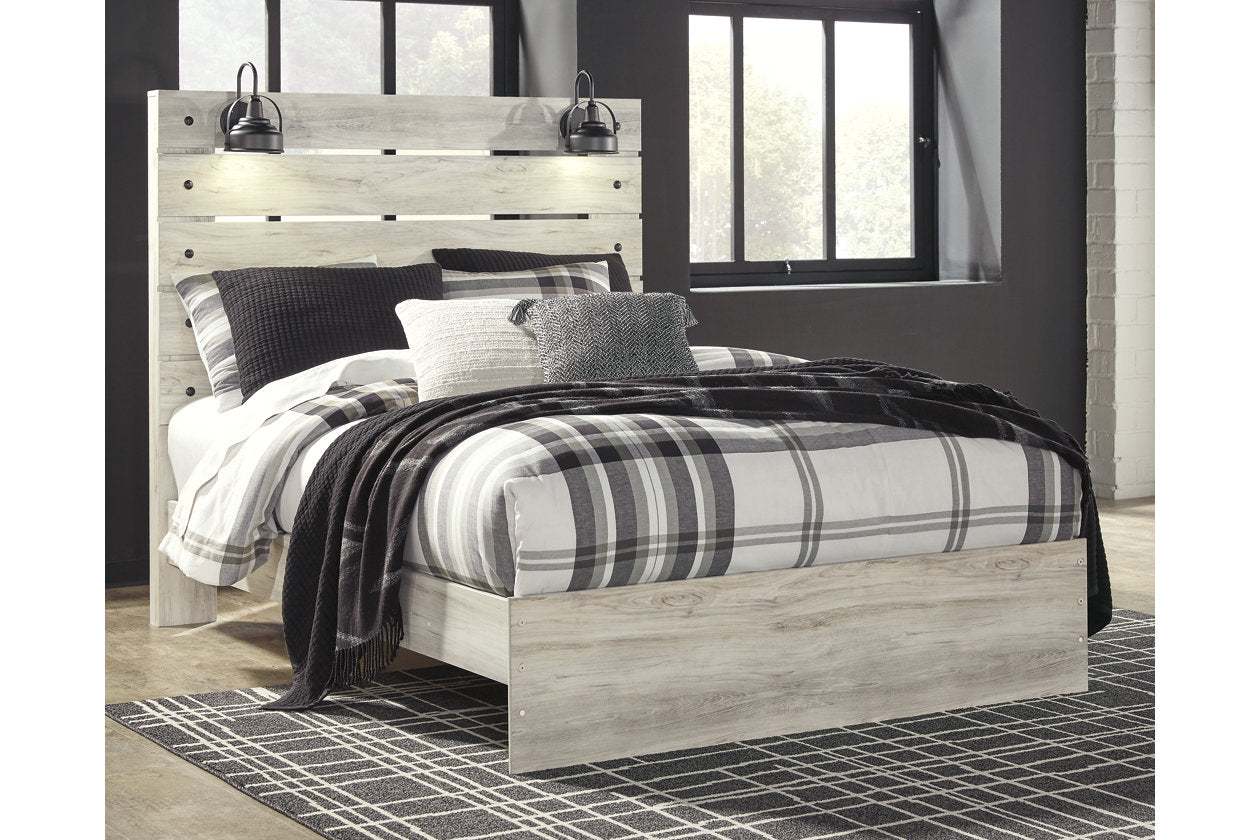 Cambeck Whitewash Queen Panel Bed - SET | B192-54 | B192-57 | B192-96 - Luna Furniture - Dallas Store