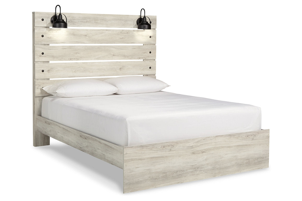 Cambeck Whitewash Queen Panel Bed - SET | B192-54 | B192-57 | B192-96 - Luna Furniture - Dallas Store