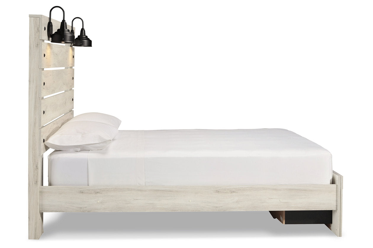 Cambeck Whitewash Queen Panel Bed with 2 Storage Drawers - SET | B192-54S | B192-57 | B192-96 - Luna Furniture - Dallas Store