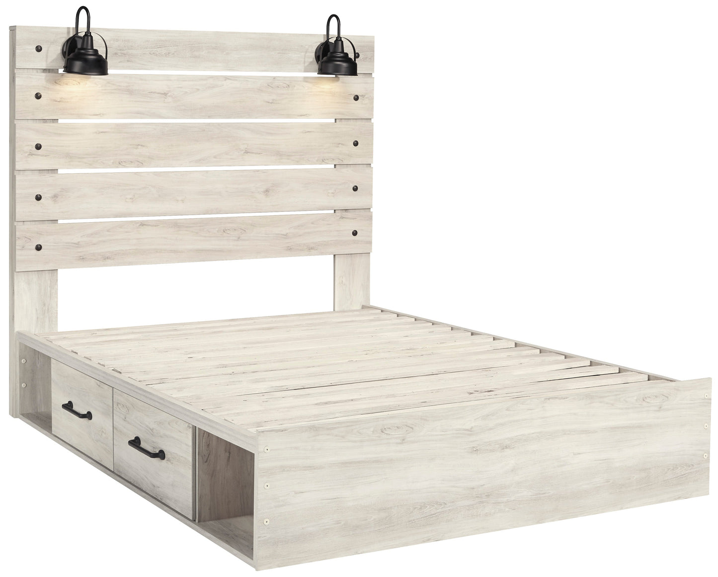 Cambeck Whitewash Side Storage Platform Bedroom Set - SET | B192-56 | B192-58 | B192-160 | B192-31 | B192-36 | B192-92 | B192-46 | B100-14 - Luna Furniture - Dallas Store