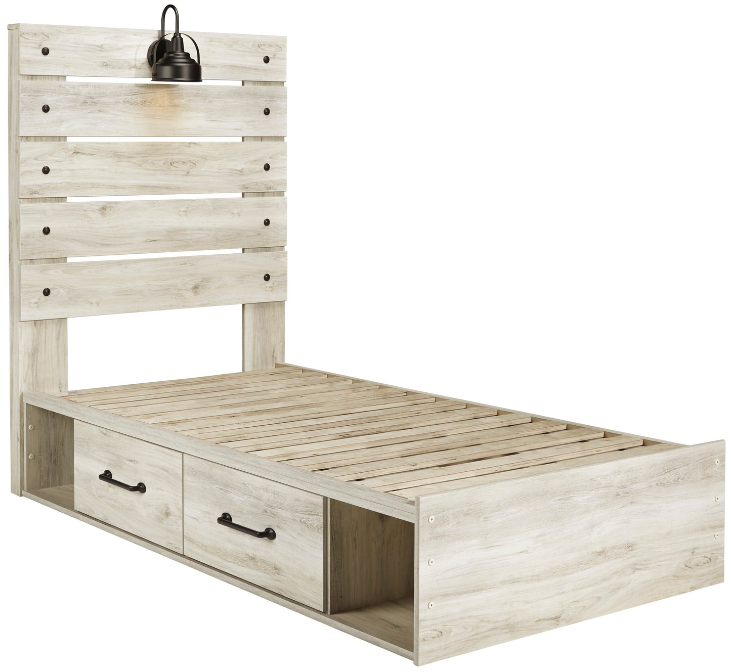 Cambeck Whitewash Side Storage Platform Youth Bedroom Set - SET | B192-84 | B192-87 | B192-150 | B192-31 | B192-92 | B100-12 - Luna Furniture - Dallas Store