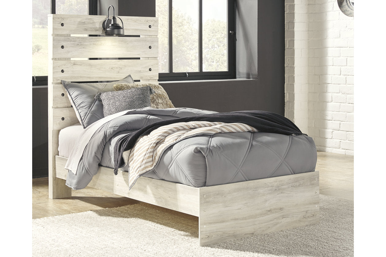 Cambeck Whitewash Twin Panel Bed - SET | B192-52 | B192-53 | B192-83 - Luna Furniture - Dallas Store
