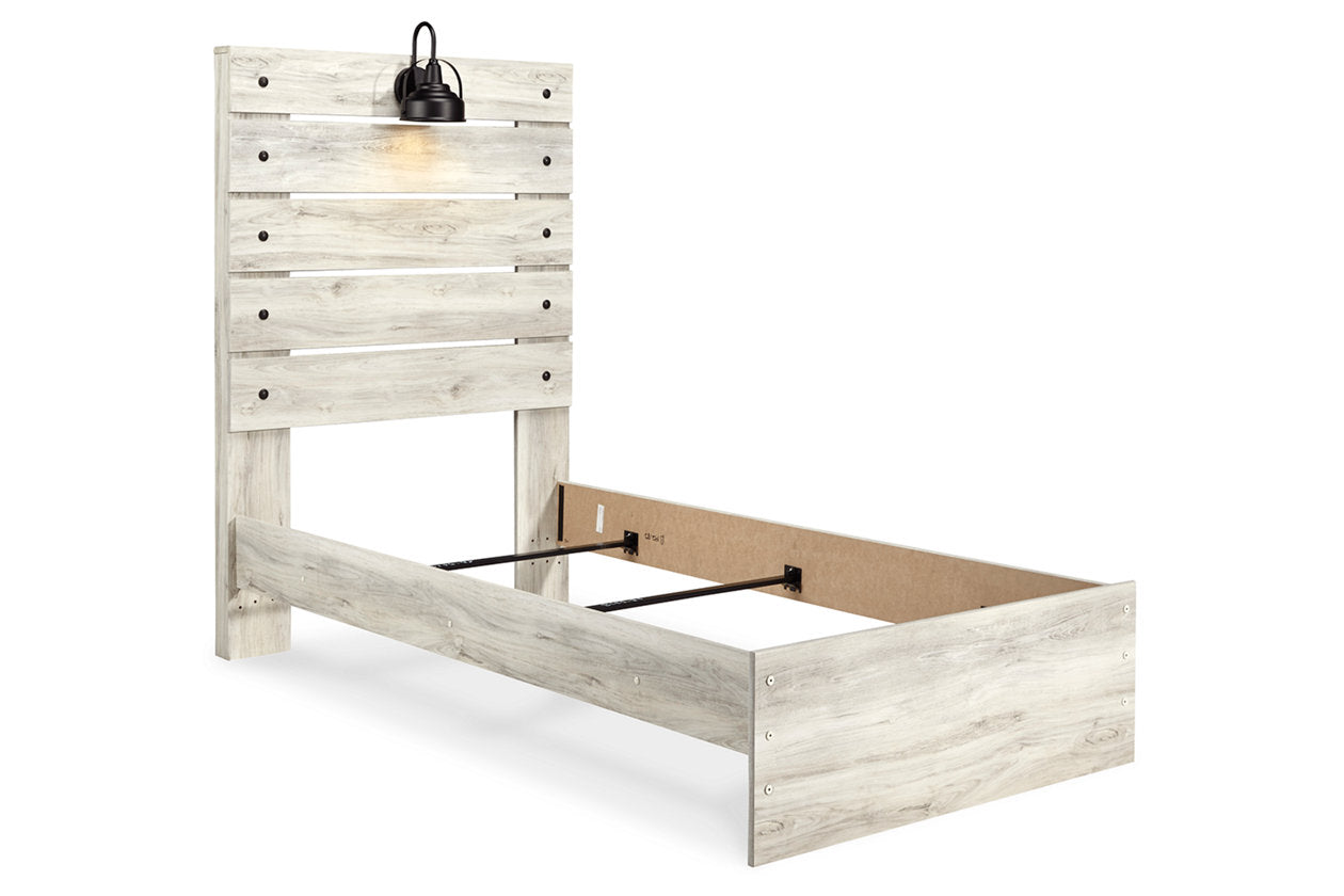 Cambeck Whitewash Twin Panel Bed - SET | B192-52 | B192-53 | B192-83 - Luna Furniture - Dallas Store