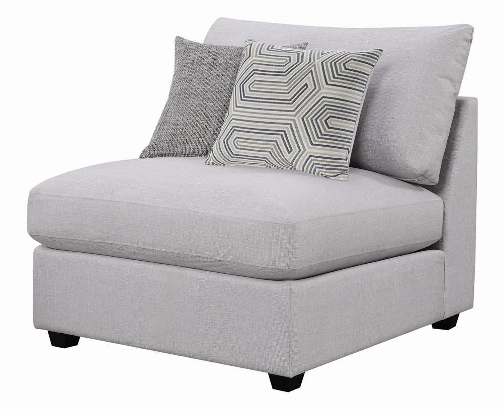 Cambria Gray Upholstered Armless Chair - 551511 - Luna Furniture - Dallas Store