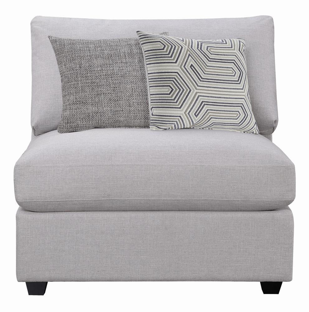 Cambria Gray Upholstered Armless Chair - 551511 - Luna Furniture - Dallas Store