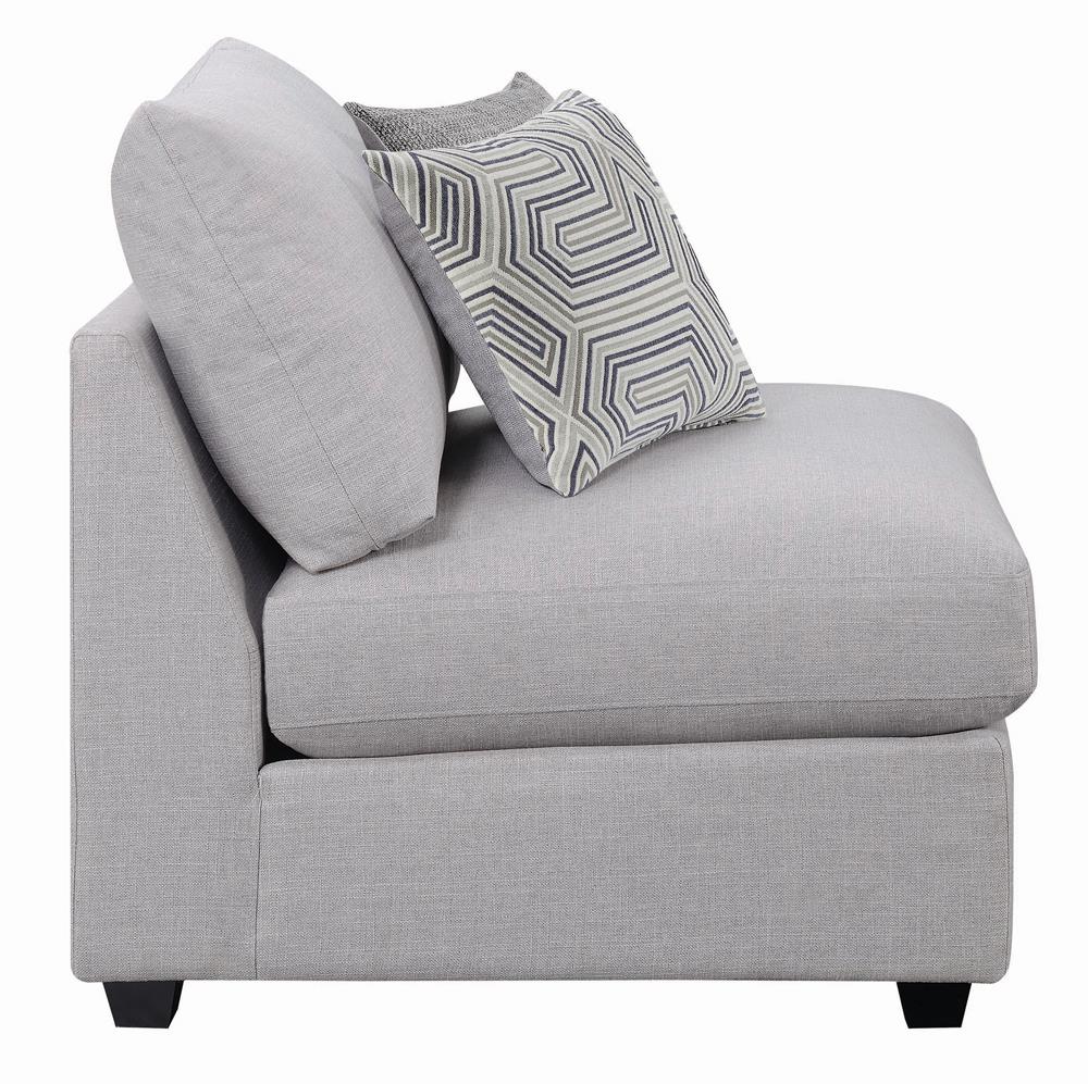 Cambria Gray Upholstered Armless Chair - 551511 - Luna Furniture - Dallas Store