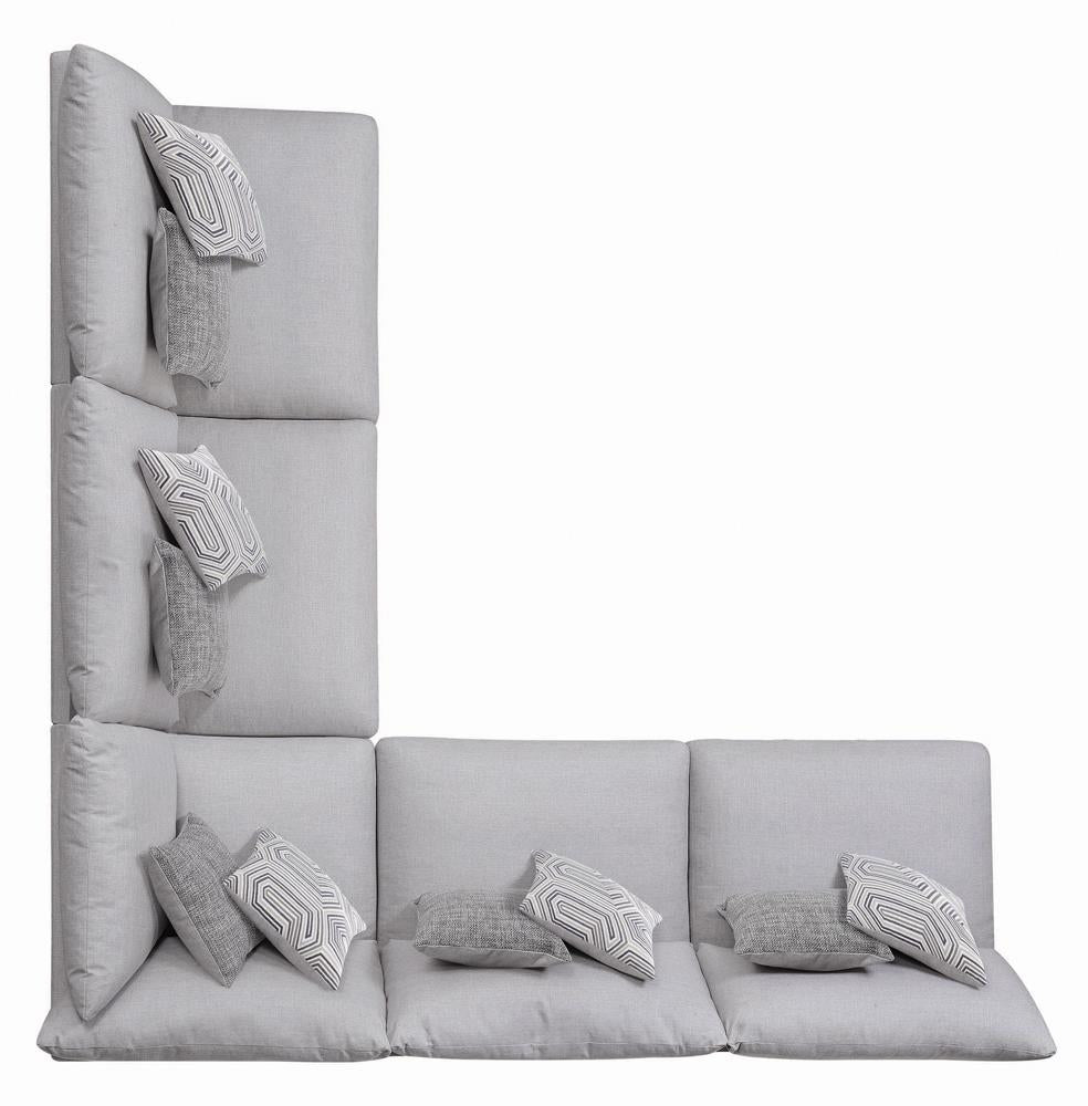 Cambria Gray Upholstered Armless Chair - 551511 - Luna Furniture - Dallas Store