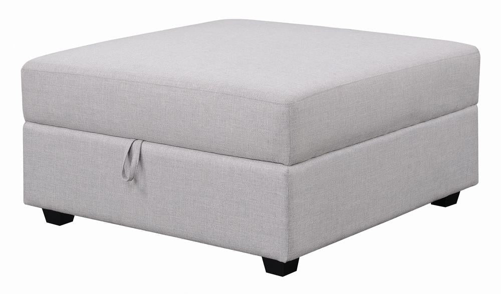 Cambria Square Storage Ottoman Gray - 551513 - Luna Furniture - Dallas Store