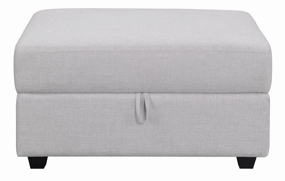 Cambria Square Storage Ottoman Gray - 551513 - Luna Furniture - Dallas Store