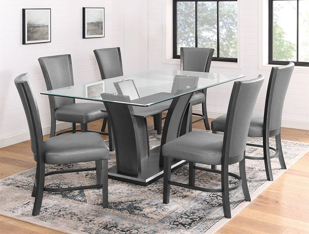 Camelia Gray/Gray Dining Chair, Set of 2 - 1216S - Luna Furniture - Dallas Store