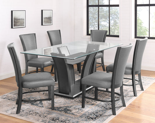 Camelia Gray/Gray Dining Set - SET | 1216T-4272-BSL | 1216T-4272-GL | 1216S(2) - Luna Furniture - Dallas Store