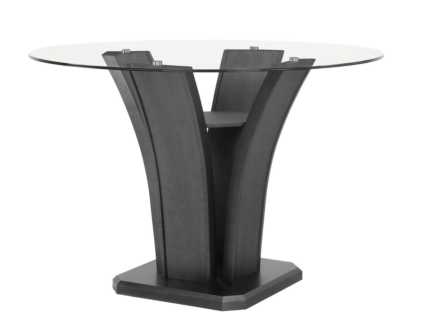 Camelia Gray Round Counter Height Table - SET | 1716T-54-BSL | 1716T-54RD-GL - Luna Furniture - Dallas Store