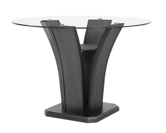Camelia Gray Round Counter Height Table - SET | 1716T-54-BSL | 1716T-54RD-GL - Luna Furniture - Dallas Store