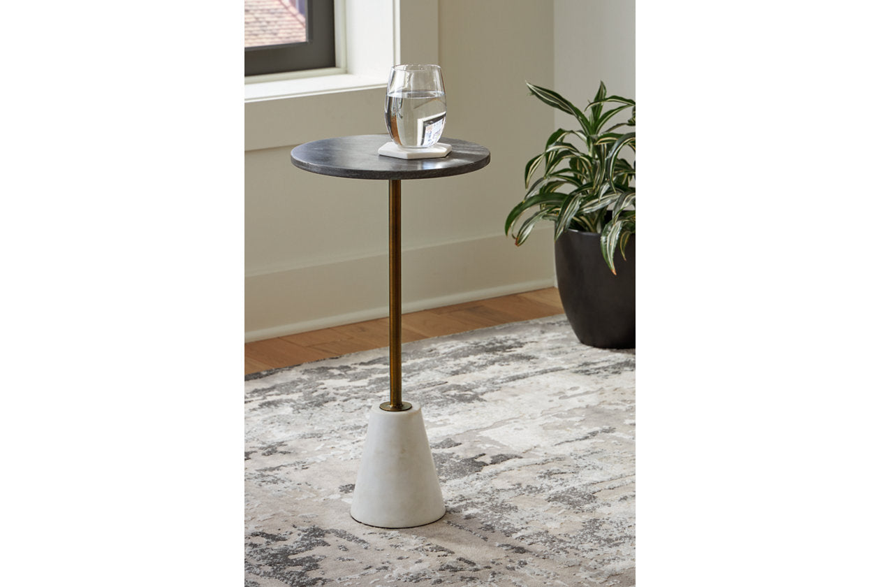 Caramont Black/White/Gold Finish Accent Table - A4000540 - Luna Furniture - Dallas Store